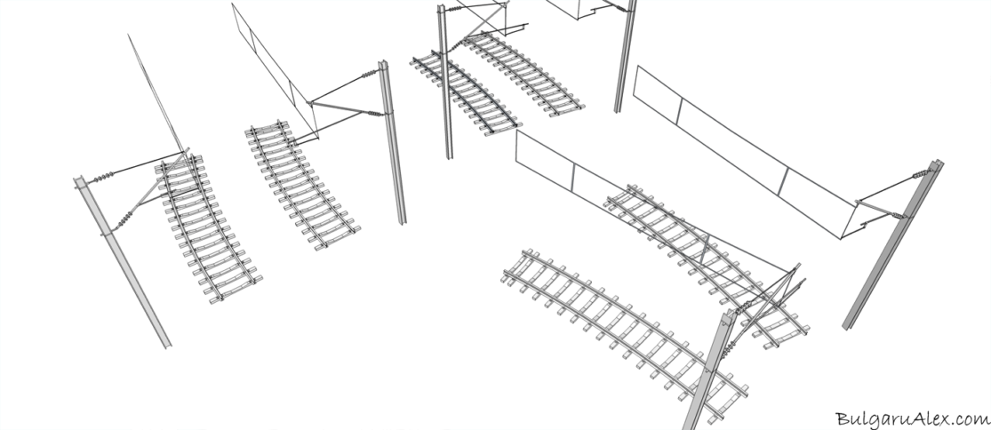 3D electrified railway curves