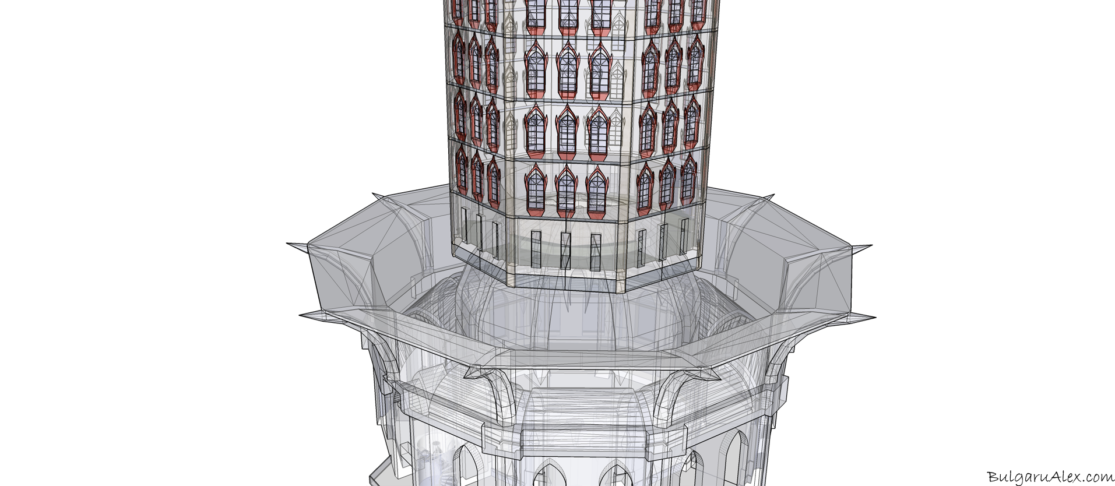 Animation scene design - Castle tower architecture (real-world measurements)