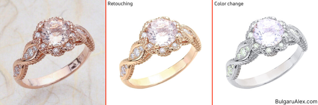 Jewelry retouching and color change