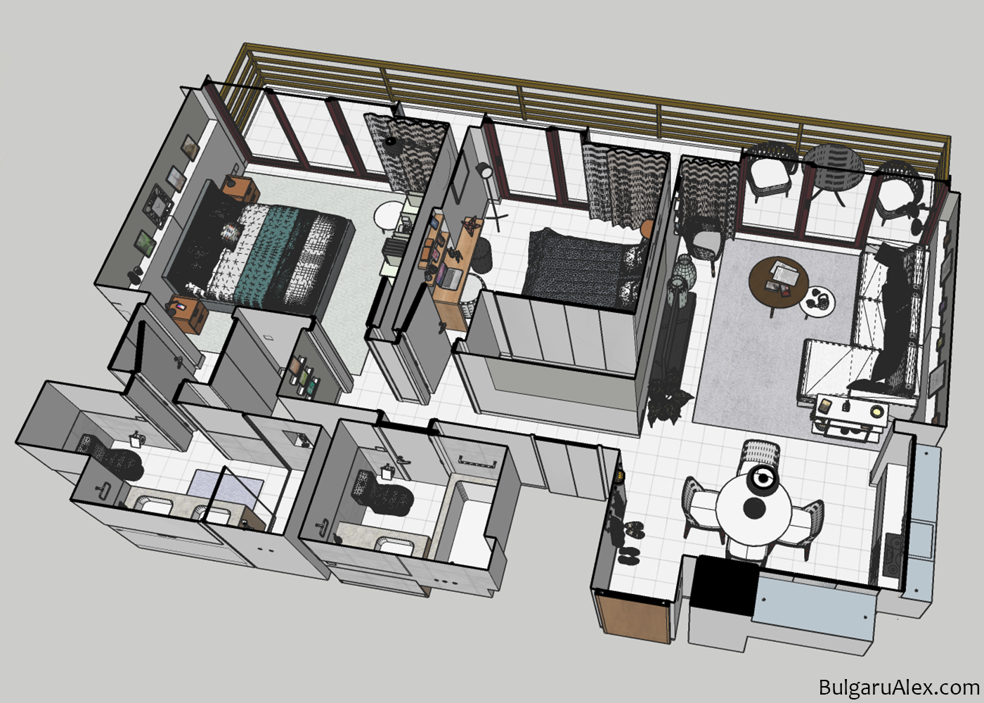 Unrendered beachside apartment