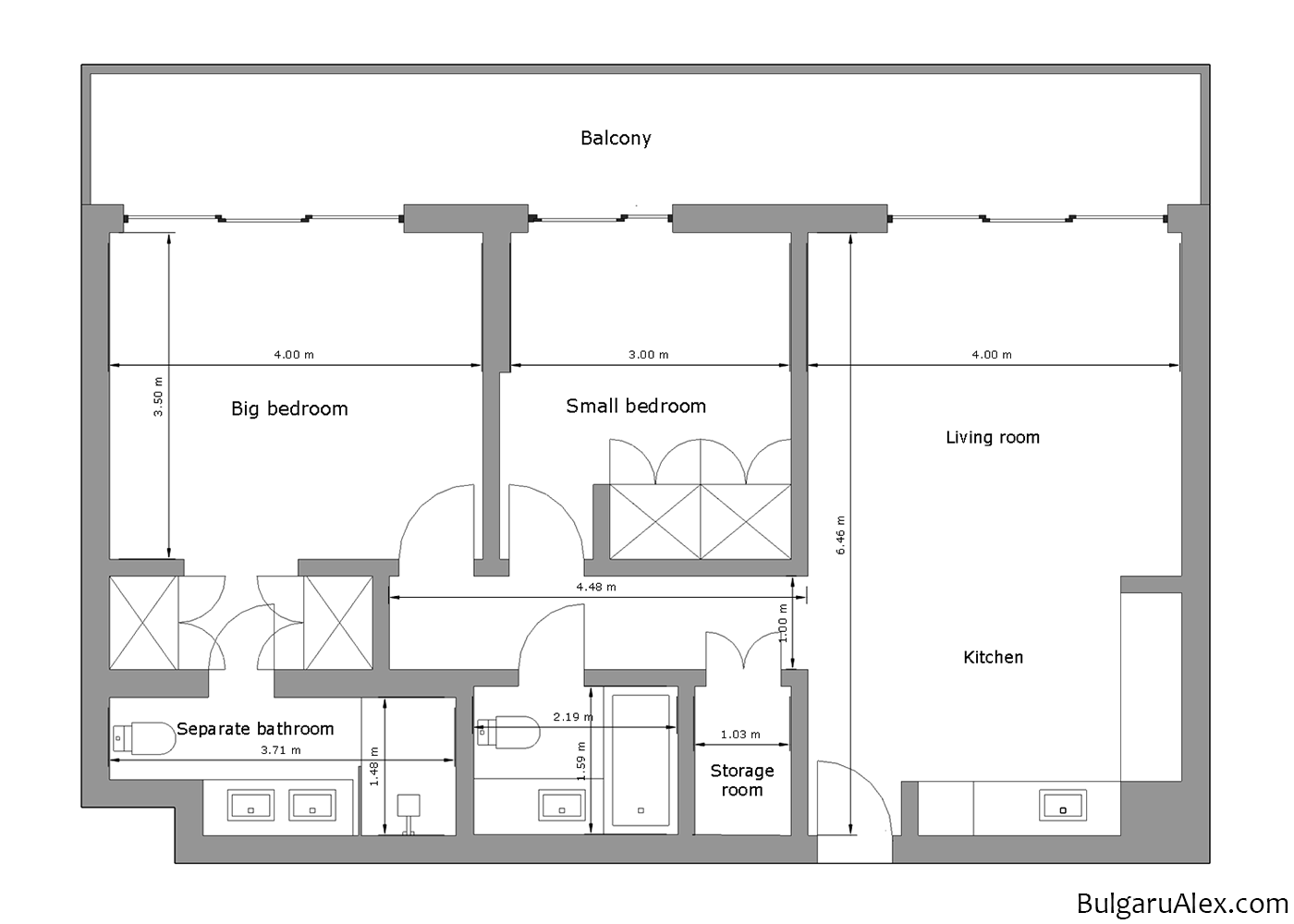 Beachside apartment plan